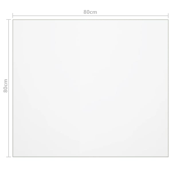 vidaXL Bordbeskytter matt 80x80 cm 1,6 mm PVC