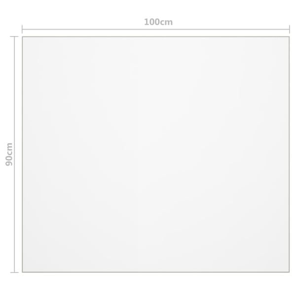 vidaXL Bordbeskytter gjennomsiktig 100x90 cm 1,6 mm PVC