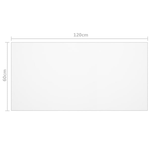 vidaXL Bordbeskytter matt 120x60 cm 1,6 mm PVC