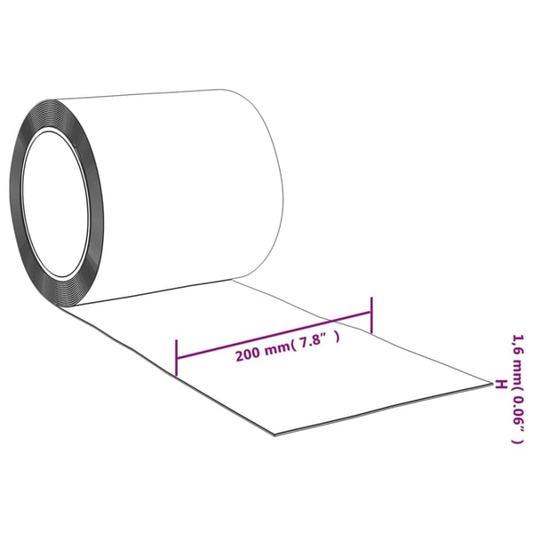 vidaXL Strimmelgardin PVC rull 1,6 mm x 200 mm 25 m