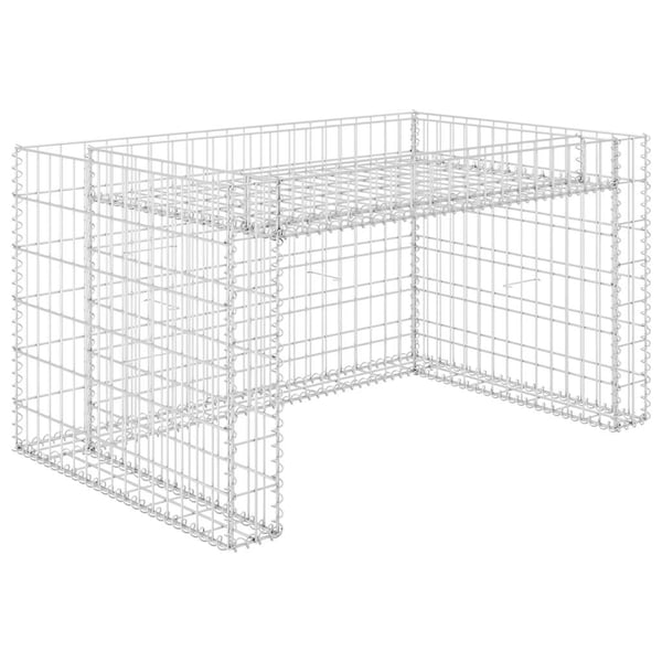 vidaXL Gressklipper-garasje med høybed 110x80x60 cm ståltråd