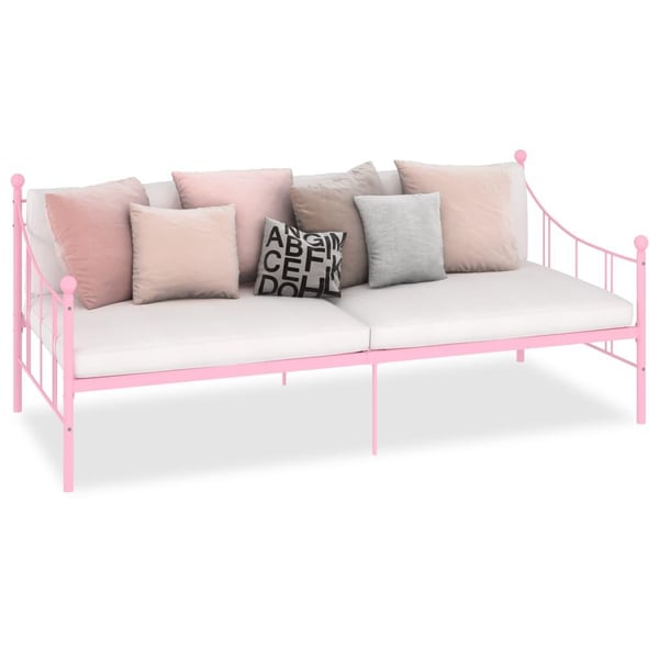 vidaXL stel til daybed 90x200 cm metal pink