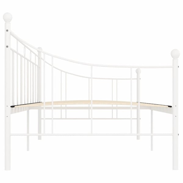 vidaXL Ramme til dagseng hvit metall 90x200 cm