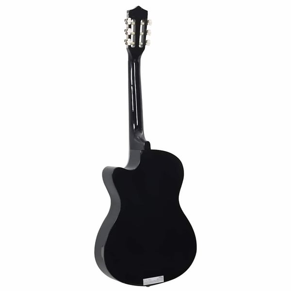 vidaXL klassisk western cutaway-guitar med 6 strenge 38" sort