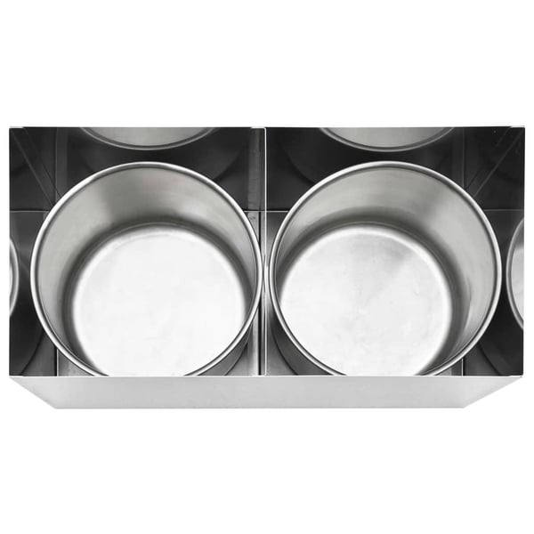 vidaXL Sausedispenser rustfritt stål 2 x 3,5 L