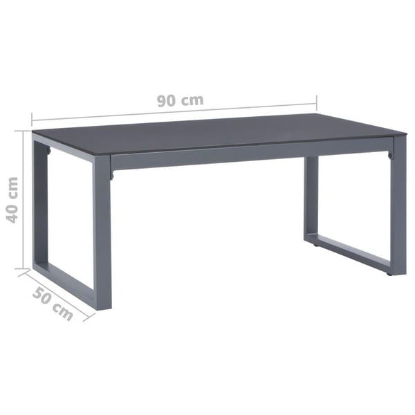 vidaXL Sofabord 90x50x40 cm aluminium change2