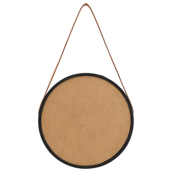 vidaXL Veggspeil med stropp 40 cm svart