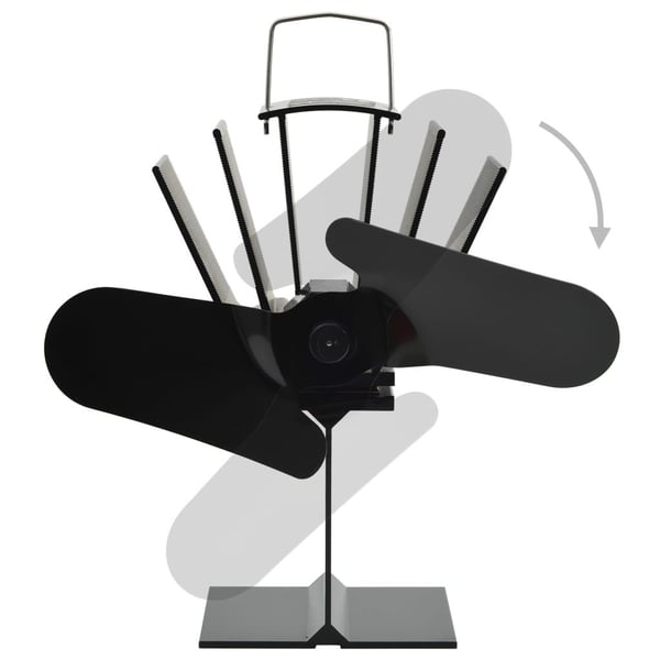 vidaXL varmedrevet ovnventilator 2 blade sort