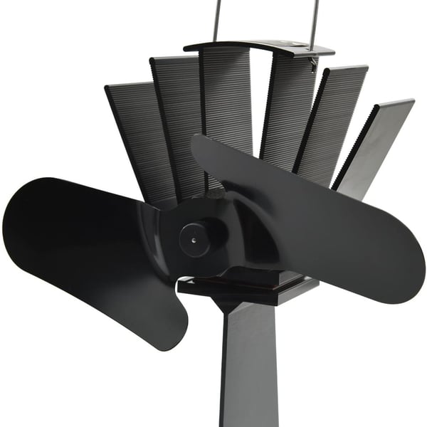 vidaXL varmedrevet ovnventilator 2 blade sort