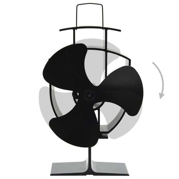 vidaXL varmedrevet ovnventilator 3 blade sort
