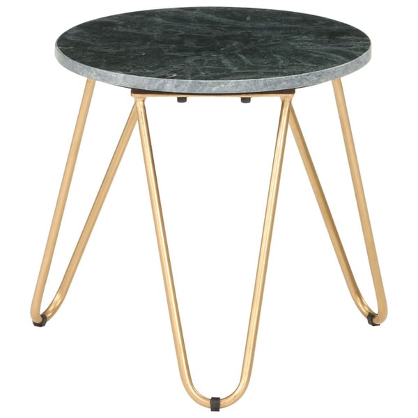 vidaXL sofabord 40x40x40 cm ægte sten med marmortekstur grøn