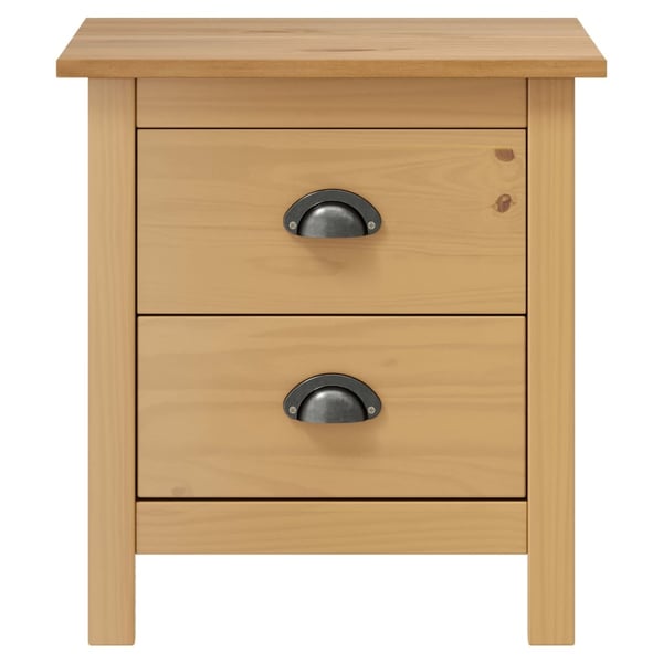 vidaXL Nattbord Hill 46x35x49,5 cm heltre furu