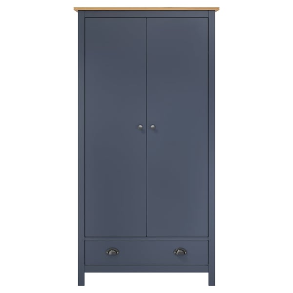 vidaXL Garderobeskap 2 dører Hill grå 89x50x170 cm heltre furu
