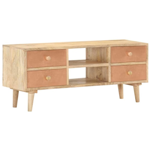 vidaXL TV-benk 110x30x45 cm heltre mango