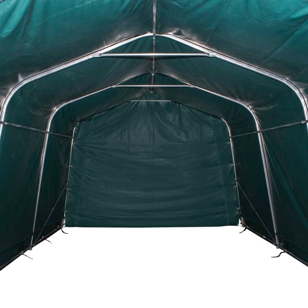 vidaXL Flyttbart kvegtelt PVC 550 g/m² 3,3x8 m mørkegrønn