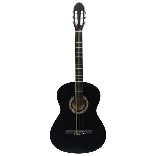 vidaXL Gitarr för nybörjare med fodral klassisk svart 4/4 39