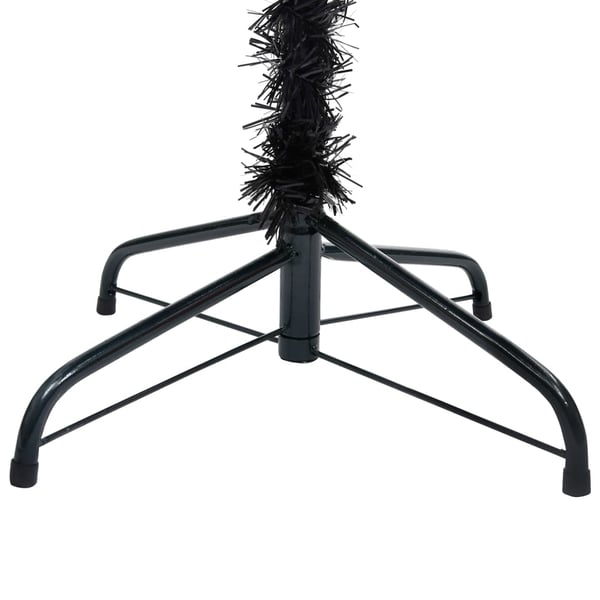 vidaXL Tekojoulukuusi jalustalla musta 210 cm PVC