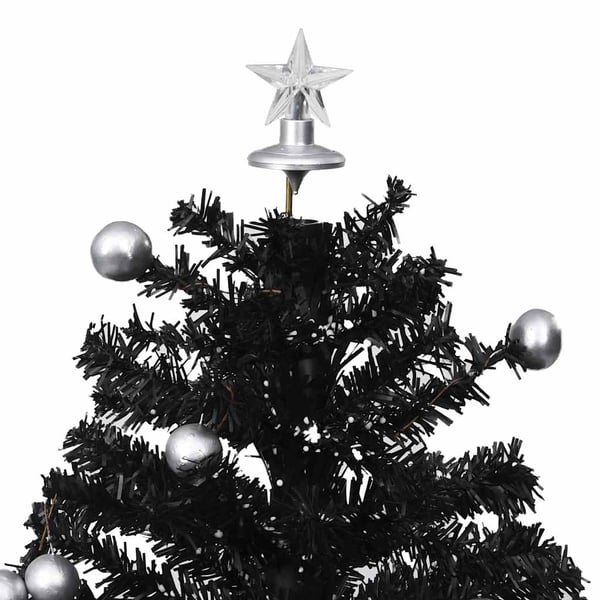 vidaXL juletræ med snefald paraplyfod 75 cm PVC sort