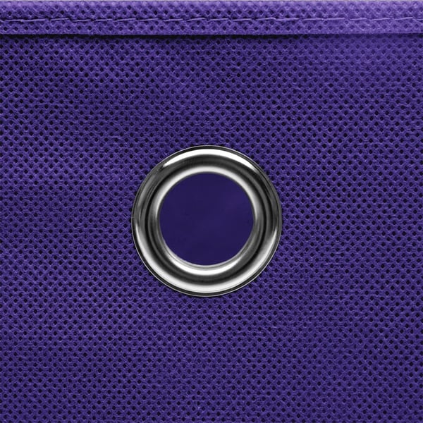 vidaXL Oppbevaringsbokser 10 stk lilla 32x32x32 cm stoff