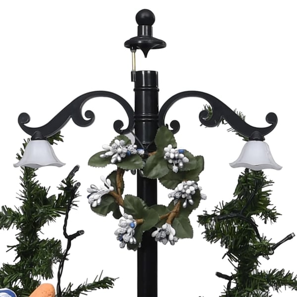 vidaXL juletræ med snefald paraplyfod 75 cm PVC blå
