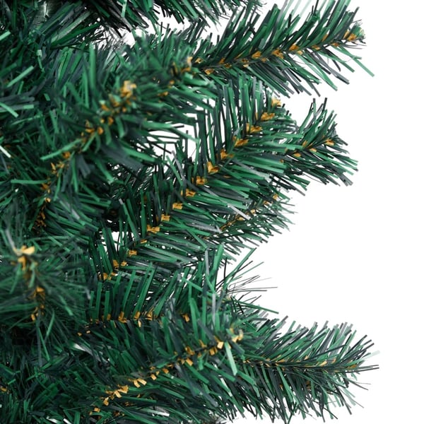 vidaXL Slankt kunstig juletre med stativ grønn 180 cm PVC