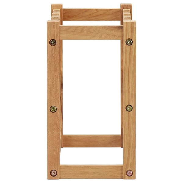 vidaXL vinreol til 12 flasker 47x21x36 cm massivt egetræ