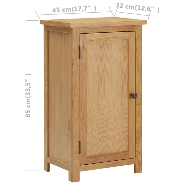 vidaXL skab 45x32x85 cm massivt egetræ
