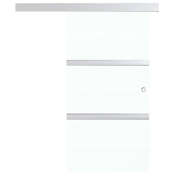 vidaXL Skyvedør med myke dørstopper ESG-glass og aluminium 90x205 cm
