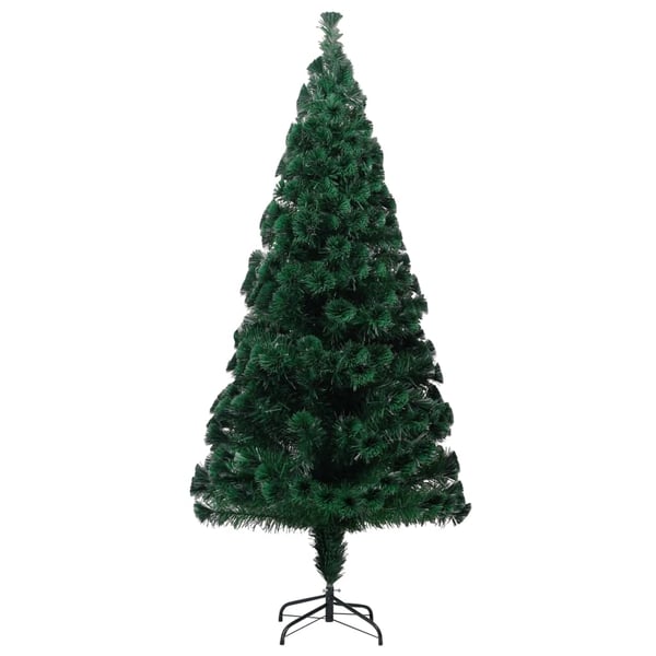 vidaXL Tekojoulukuusi jalustalla vihreä 240 cm kuituoptiikka
