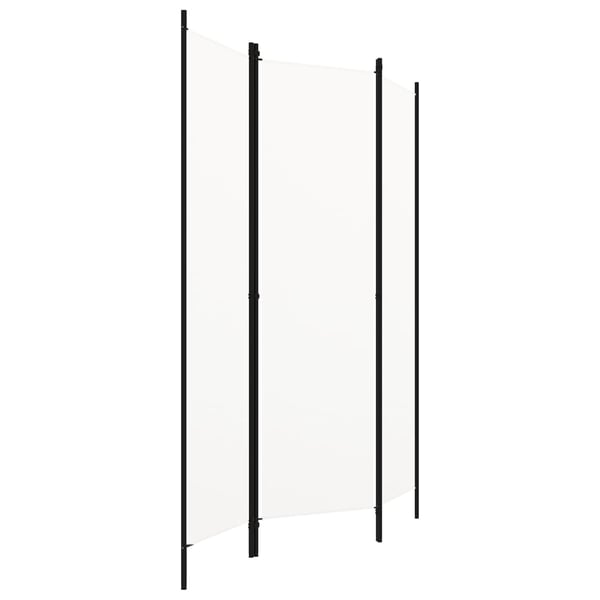 vidaXL 3-panels rumdeler 150 x 180 cm hvid