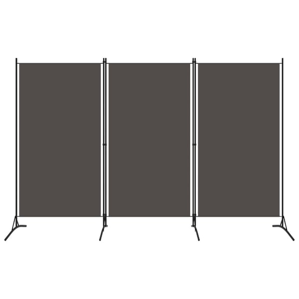 vidaXL Romdeler 3 paneler antrasitt 260x180 cm