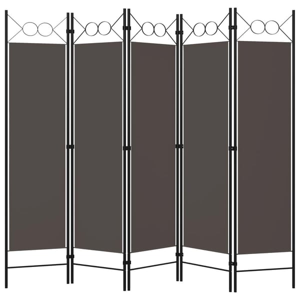 vidaXL 5-panels rumdeler 200x180 cm antracitgrå