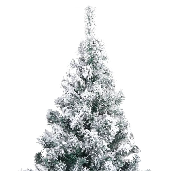 vidaXL Kunstig juletre med flokket snø grønn 180 cm
