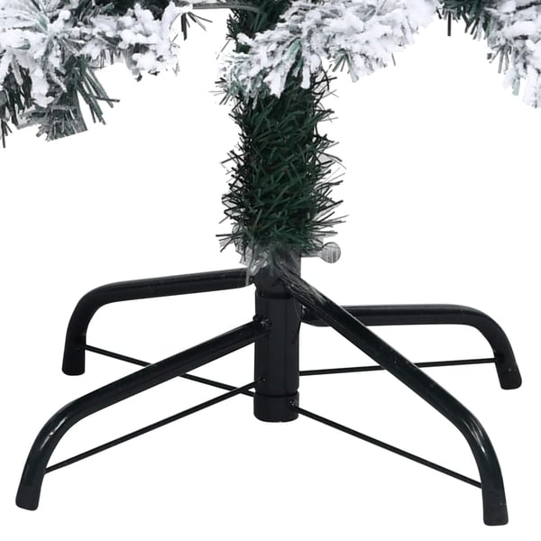 vidaXL Plastgran med snö grön 240 cm PVC