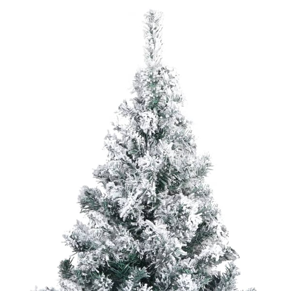 vidaXL Plastgran med snö grön 240 cm PVC