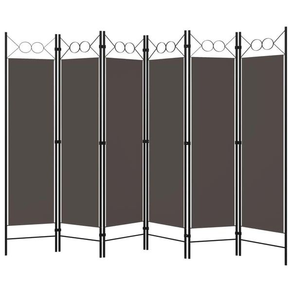 vidaXL Romdeler med 6 paneler antrasitt 240x180 cm