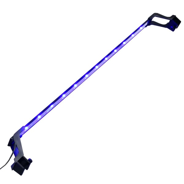 vidaXL Akvarium LED-lys med klemmer 90-105 cm blå og hvit