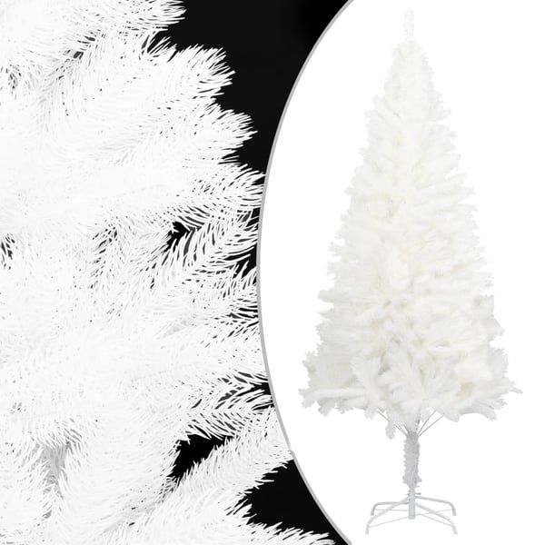 vidaXL kunstigt juletræ med naturtro nåle 120 cm hvid