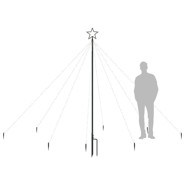vidaXL Joulukuusen valot sisä-/ulkokäyttöön 400 LED-valoa 2,5 m