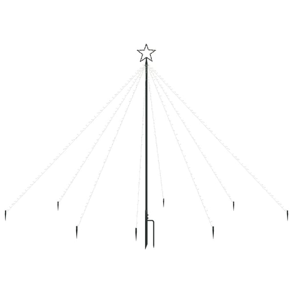 vidaXL LED lysjuletræ vandfaldseffekt indendørs/udendørs 400 LED 2,5 m