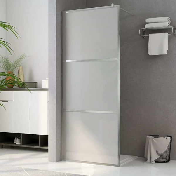 vidaXL Dusjvegg med helt frostet ESG-glass 100x195 cm