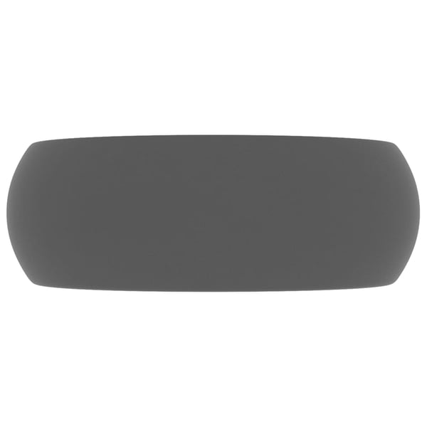 vidaXL luksuriøs håndvask 40x15 cm rund keramik mat mørkegrå
