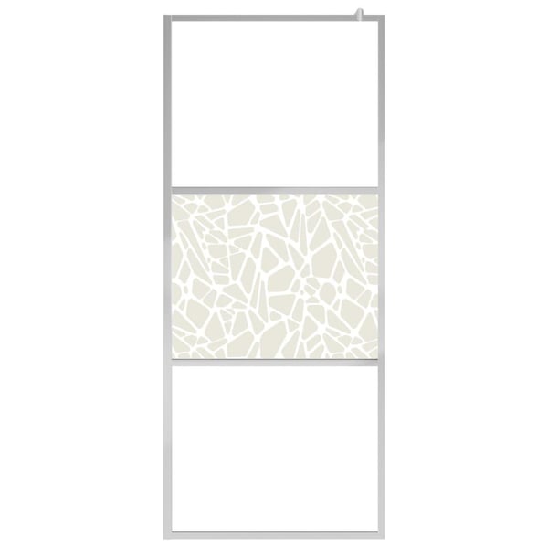 vidaXL Dusjvegg ESG-glass med steindesign 140x195 cm