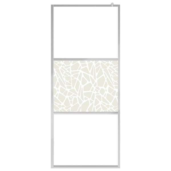 vidaXL brusevæg ESG-glas med stendesign 115x195 cm