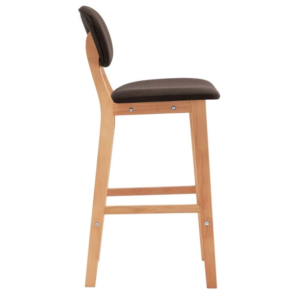 vidaXL barstole 2 stk. stof brun