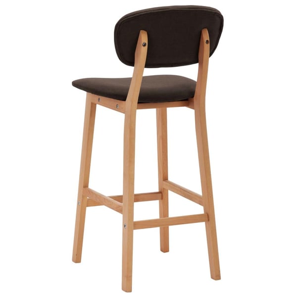vidaXL barstole 2 stk. stof brun