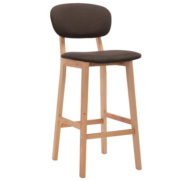 vidaXL barstole 2 stk. stof brun