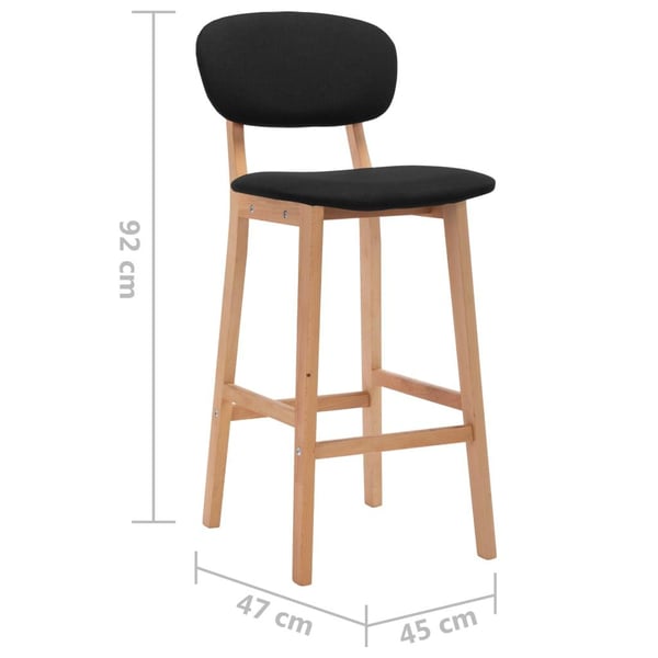 vidaXL barstole 2 stk. stof sort