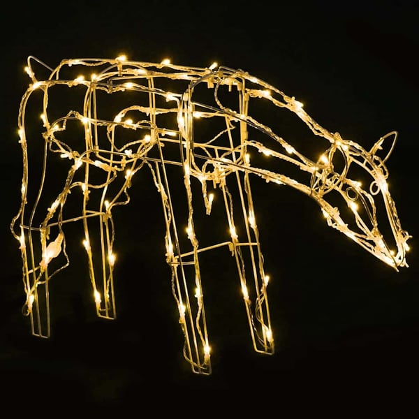 vidaXL Julelysdekorasjon reinsdyr 3 deler 229 LEDs