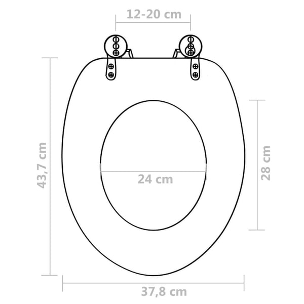 vidaXL toiletsæder med soft close-låg 2 stk. MDF vanddråbedesign blå